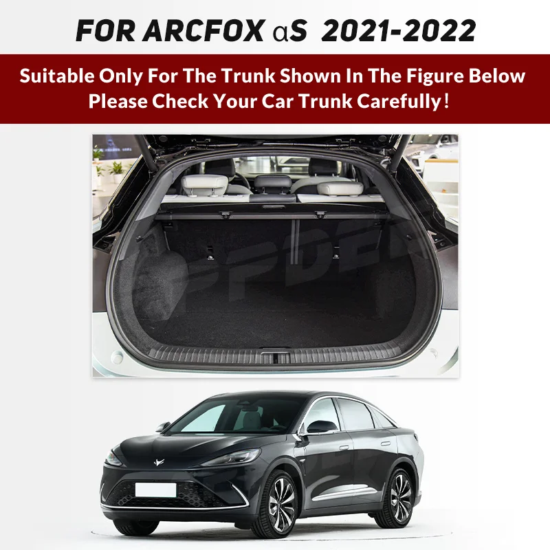 Car Trunk Mat For ARCFOX αS 2021 2022 Custom Car cargo liner carpet Accessories Auto Interior Decoration