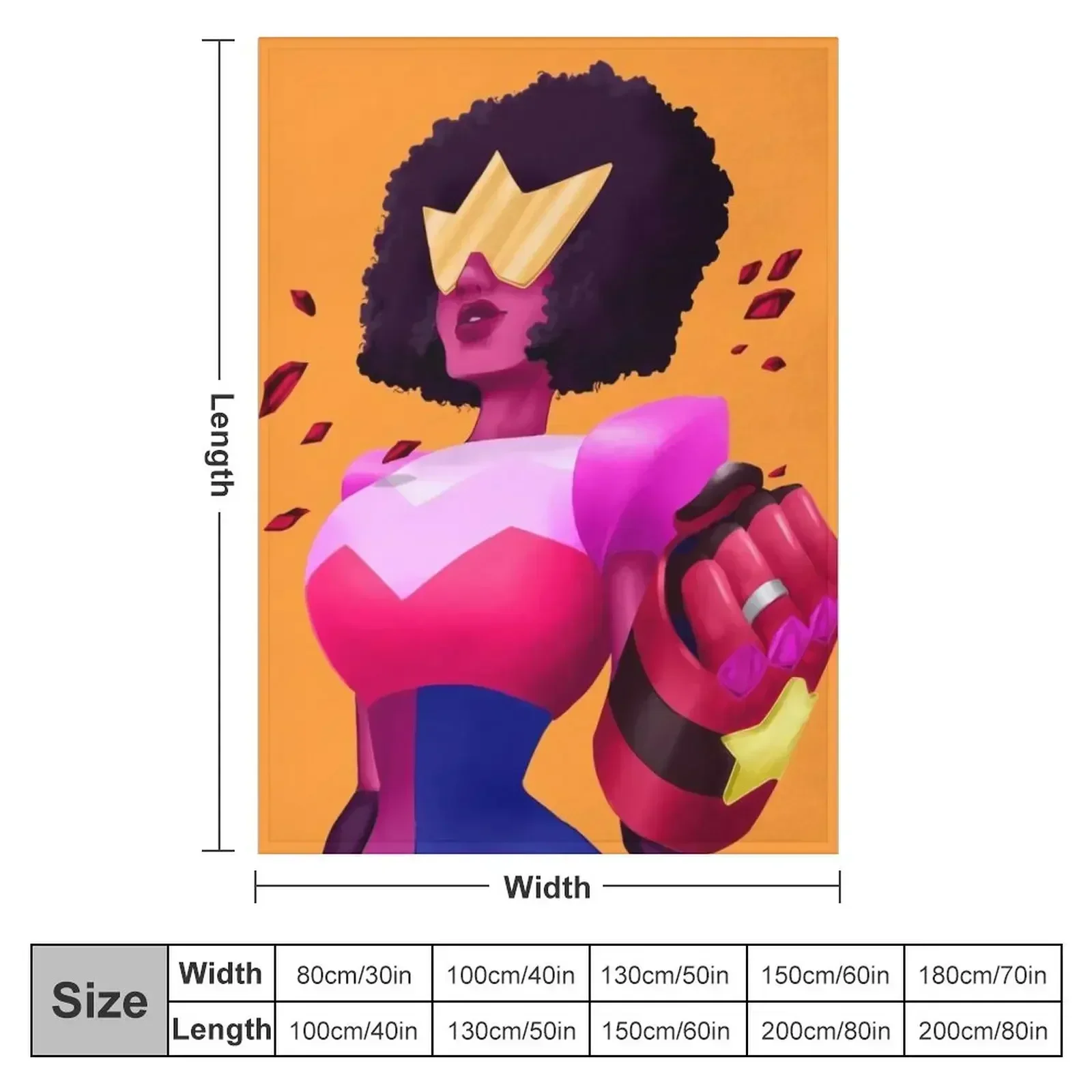 Steven Universe Garnet Throw Blanket sofa bed Hairys Luxury Designer Personalized Gift manga Plush Blankets
