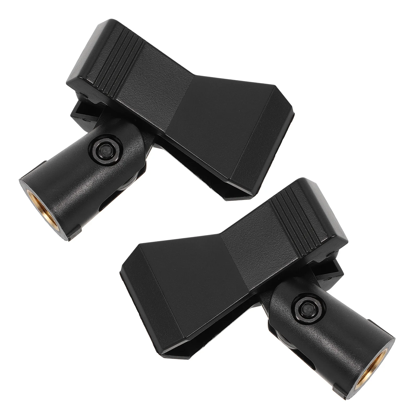 2 قطعة حامل مشبك ميكروفون قابل للتعديل مع تصميم زنبركي معدني على شكل ميكروفونات لاسلكية سلكية ميكروفون عالمي #5