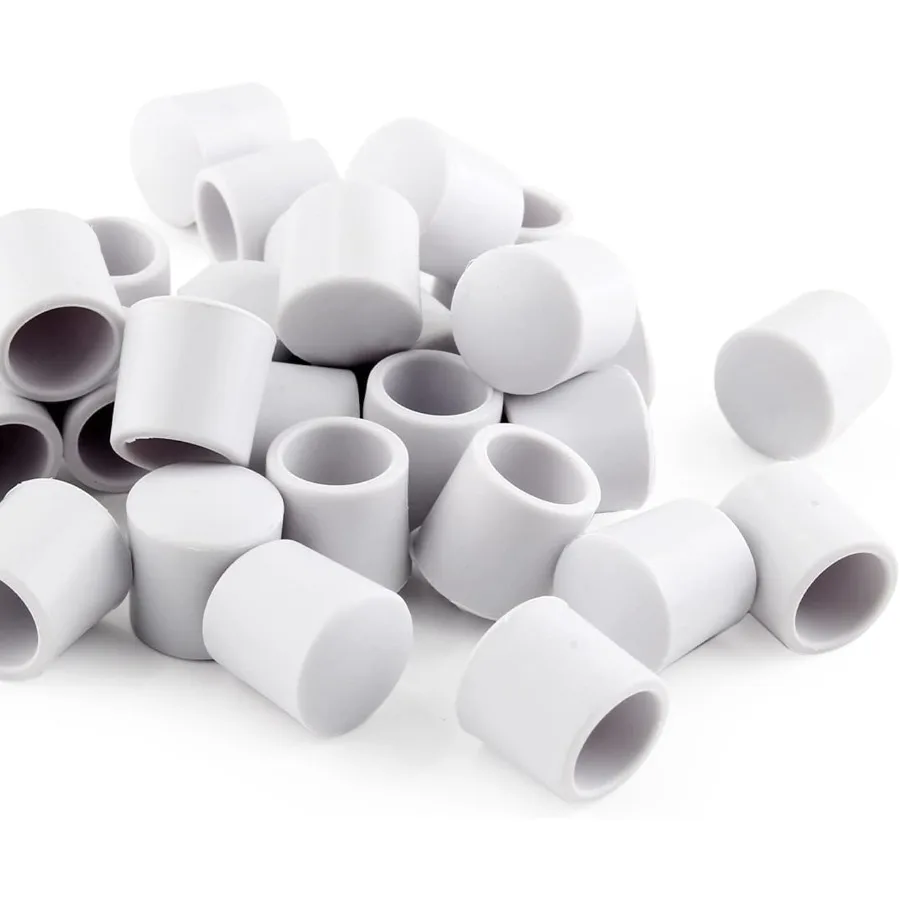 أطراف ممتص الصدمات لإيقاف الباب 0.39 بوصة ID سدادة باب مطاطية مصدات أغطية توقف الباب لحماية الباب والجدار باللون الأبيض 10 قطعة #1