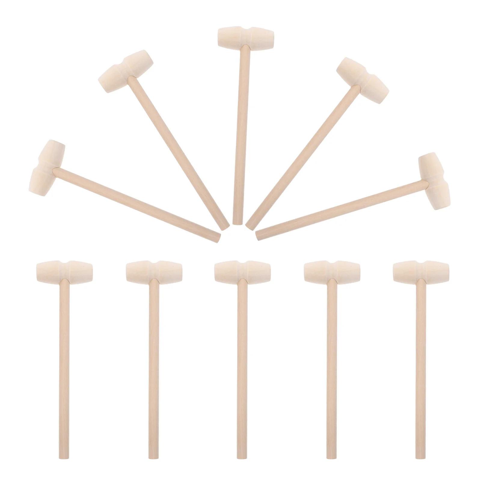 10 قطعة مطرقة خشبية مطرقة صغيرة للأطفال مطارق صغيرة لعبة التدريب الدعامة تجميع أداة المحمولة #2