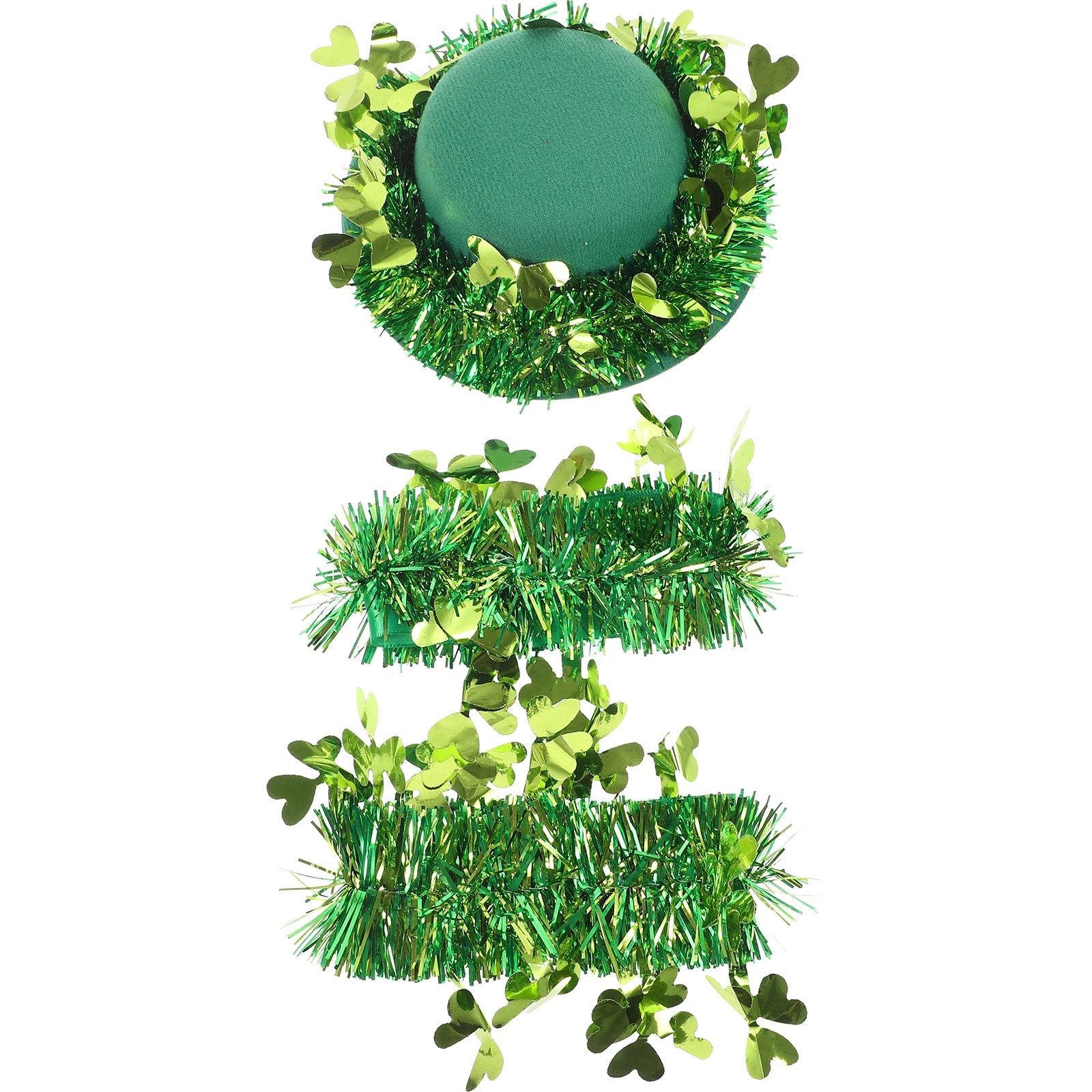 

Clover Decoration Set Green Hat Wrist St Patricks Day Party Hats Women Adults Photo Prop Festive Accessories Top Hat Irish