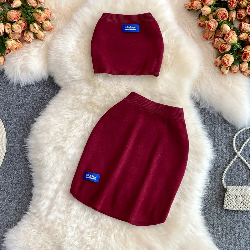 

Spicy Girl Sle ort укороченный топ с высокой талией облегающая юбка комплект женский костюм из двух предметов летняя модная полиэфирная ткань