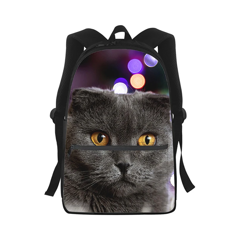 

British shorthair cat Men Women Backpack 3D Print Fashion Student School Bag Laptop Backpack Kids Travel Shoulder Bag