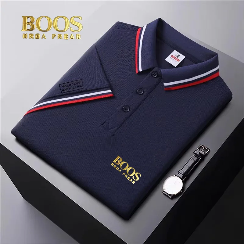 BOOSHRDAFREAR Authentic Badge Summer shirt short sleeved lapel t-shirt summer polo shirt cultural shirtemployee factory uniform - Image 2