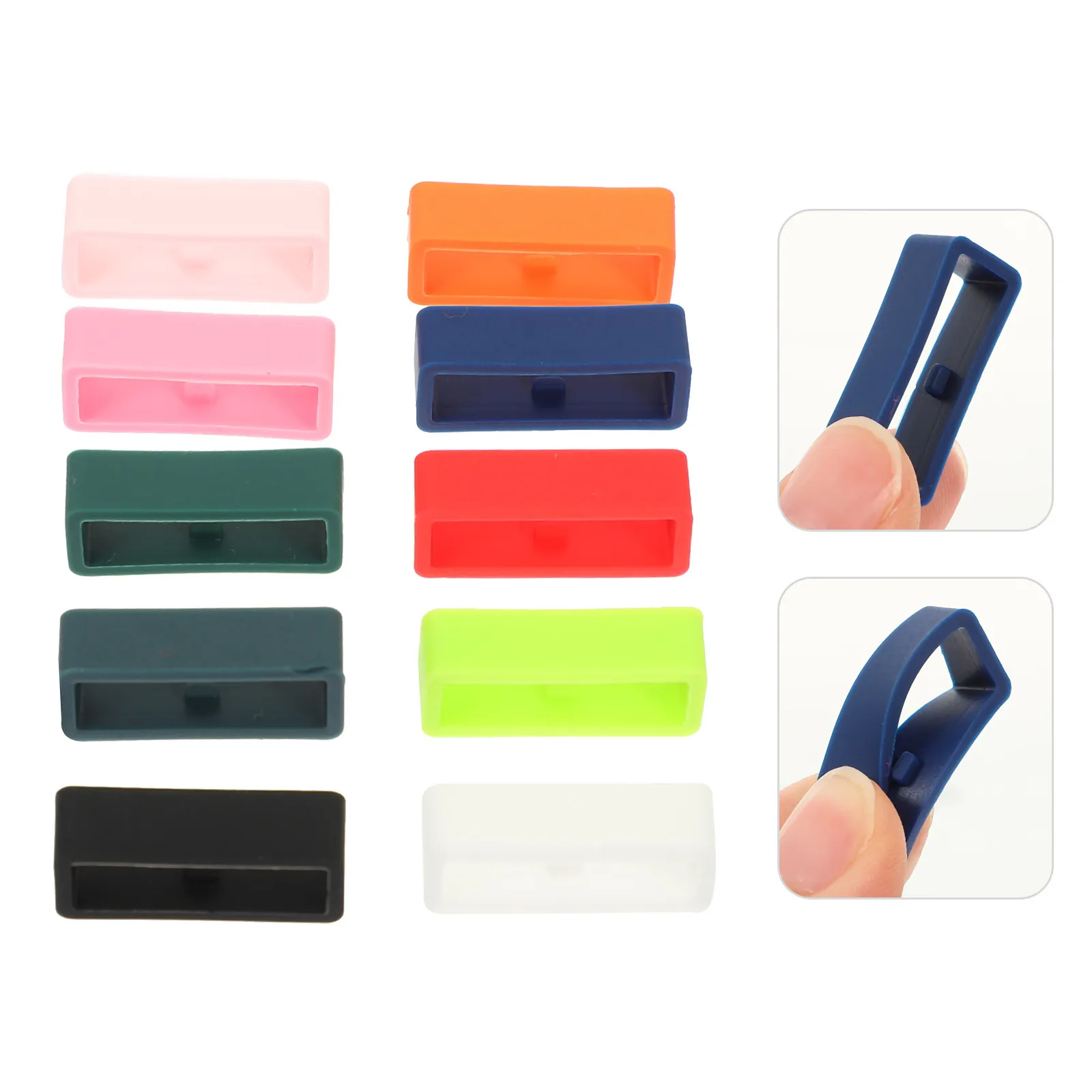 25Pcs High Grade Silicone Watch Band Retainer Flexible Watchband Holding Ring Replacement Watch Parts Repair Use