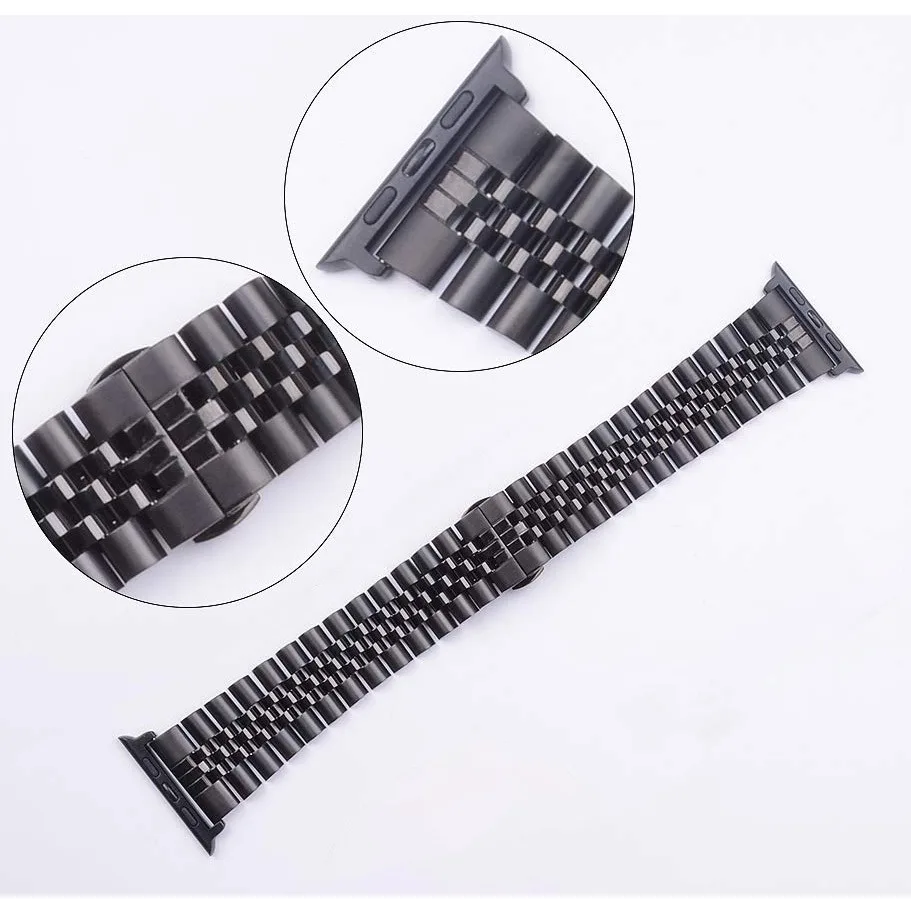 Edelstahlarmband für Apple Watch Band 45 mm 41 mm Ultra 49 mm 44 mm 40 mm 42 mm 38 mm Metallarmband IWatch Serie 9 8 7 SE 6 5 4 – Detail 2