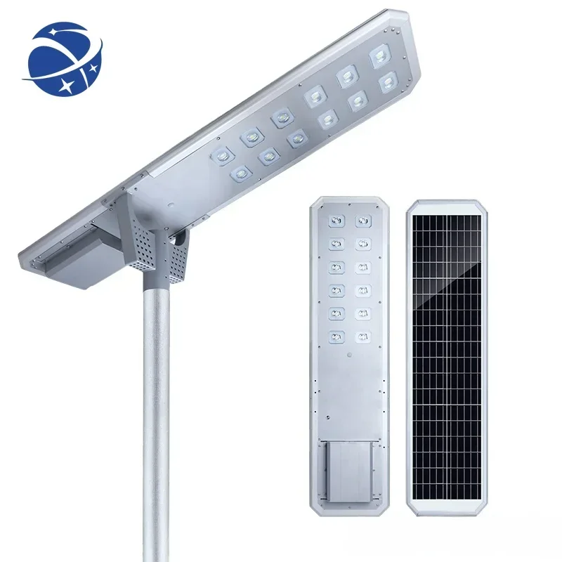 YYHC Energy saving waterproof outdoor ip65 smd 80w integrated all in one led solar street lamp