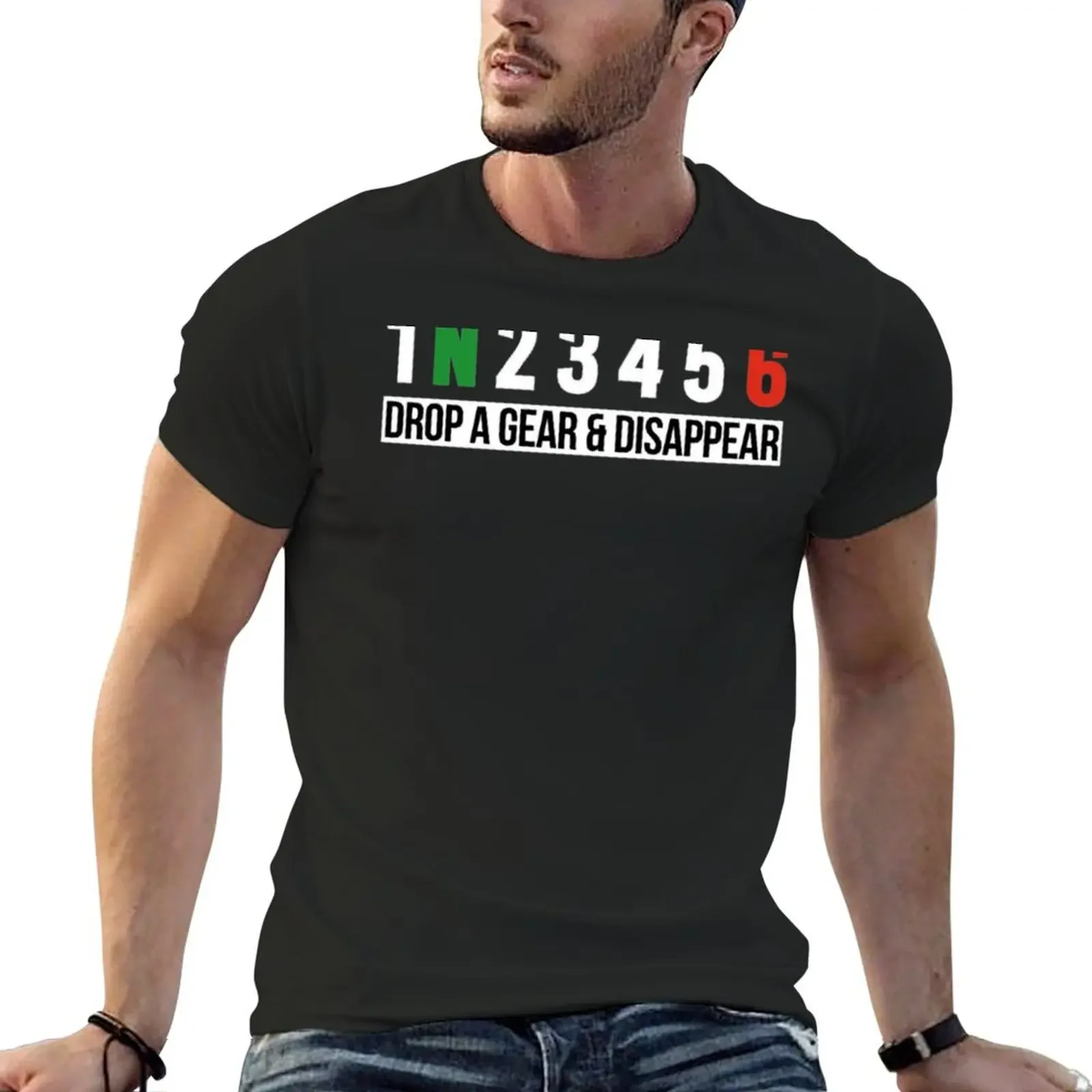 

DROP A GEAR AND DISAPPEAR T-Shirt custom shirt luxury clothing labubu baggy shirts men clothing