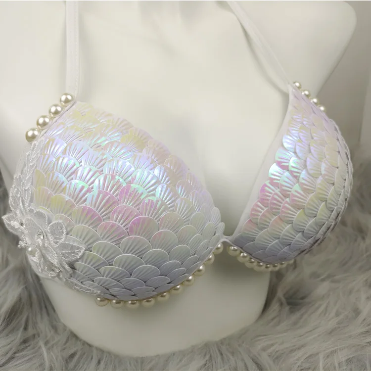 High Quality Mermaid Sequin Shell Corset Multi-Style Oceanarium Performance Bikini Top Bra Matching Mermaid Fishtail Costume