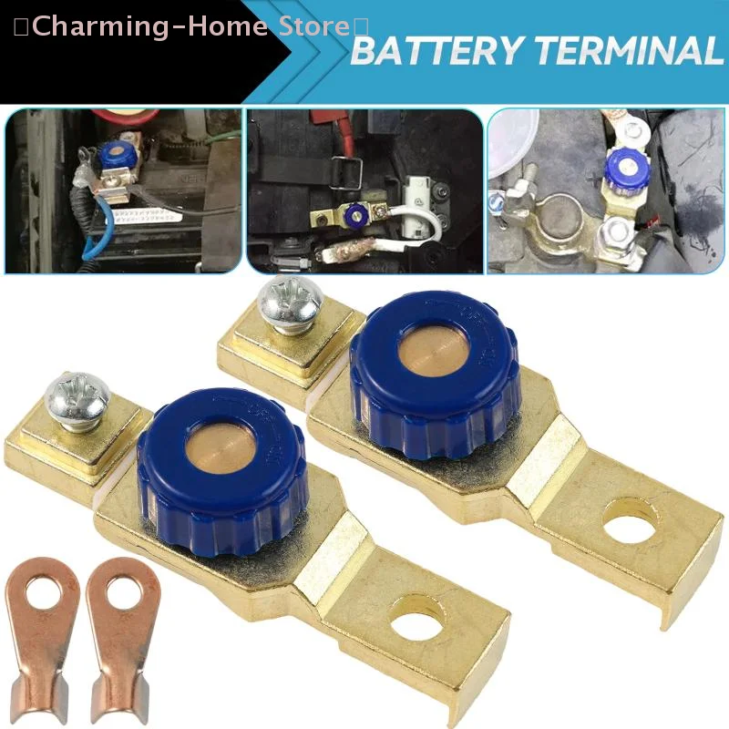 1 Piece Anti-Leakage Disconnect Zinc Alloy Battery Switch For Car Boat Marine RV Blue Motorcycle Battery Cut Off Switch Terminal