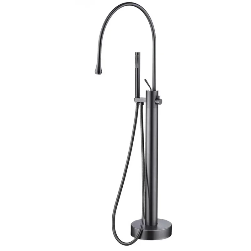Creative Bathtub Faucets Cold and Hot Shower Set with High Quality and High Texture Bathtub Edge Floor Standing Faucet Bathroom