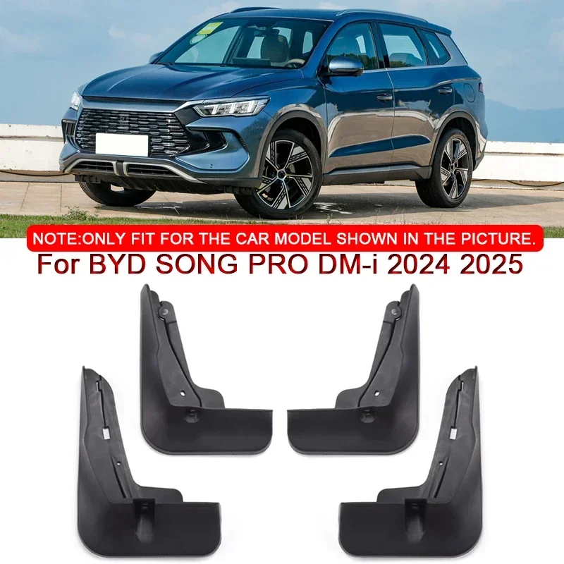 For BYD SONG PRO DM-i 2024 2025 2026 Car Styling ABS Car Mud Flaps Splash Guard Mudguards MudFlaps Front Rear Fender Accessories