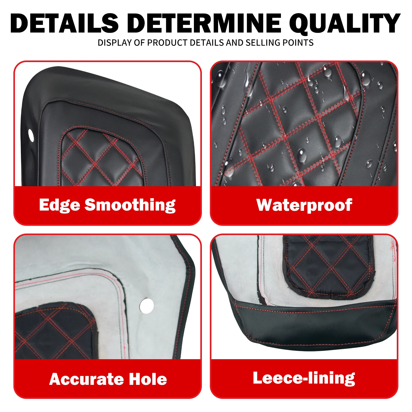 Motorcycle Hard Saddlebag Lid Cover Hard Side Bag Waterproof for Harley Road King Street Glide CVO Electra Glide FLHR 14-2024
