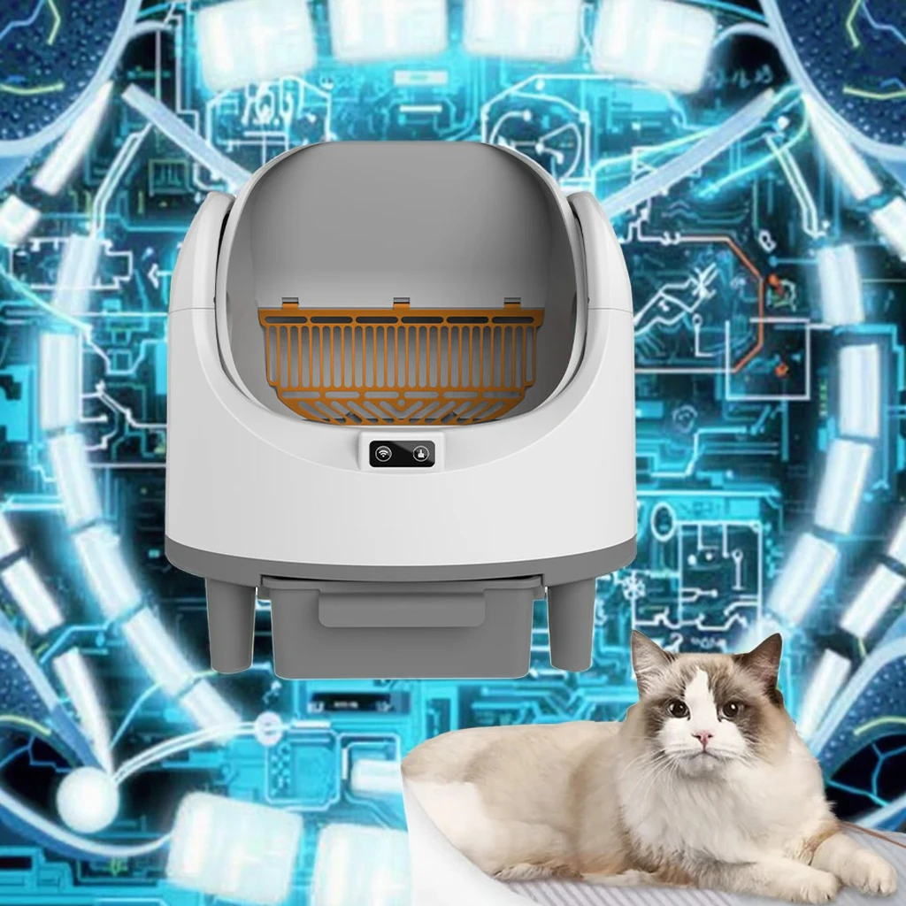 

STLF 2025 Tuya APP-Control Smart Automatic Cat LitterS Box OEM Self-Cleaning Plastic Pet Product Hot Sell Easy Clean Cats Access