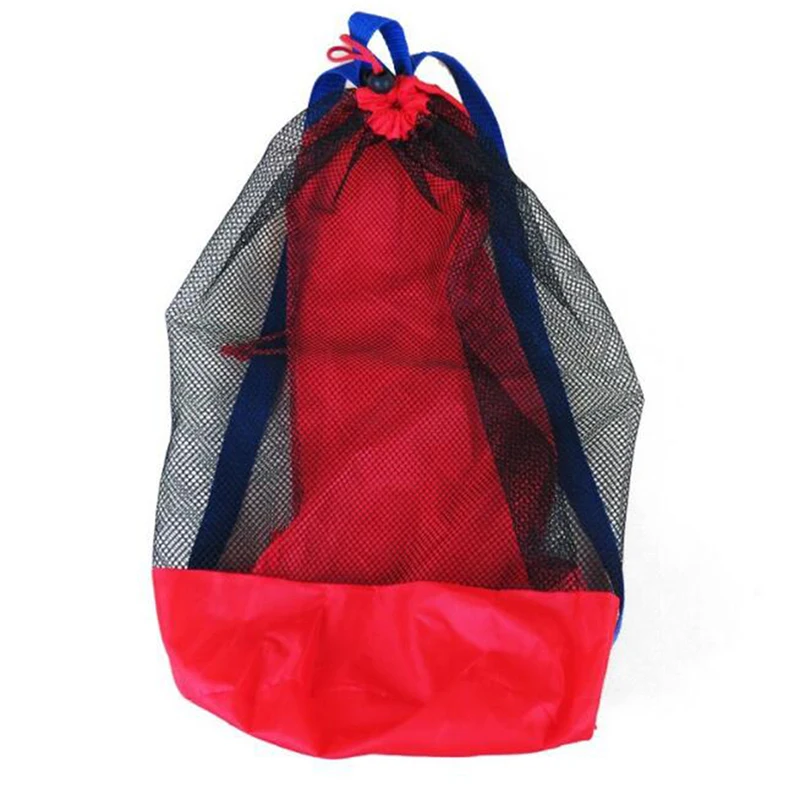 Marine Storage Storage Bag Portable Large Mesh Bag Baby Play Sand Digging Hourglass Shovel Bathroom Clothes Towel Backpack Mesh