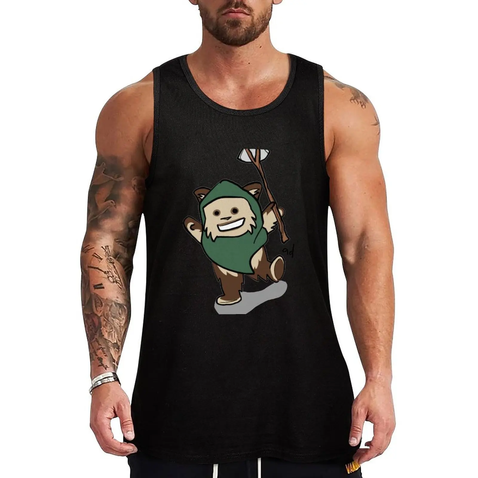 lil ewok 1 Tank Top Summer Print Tank Top Beach Graphic Sleeveless Top