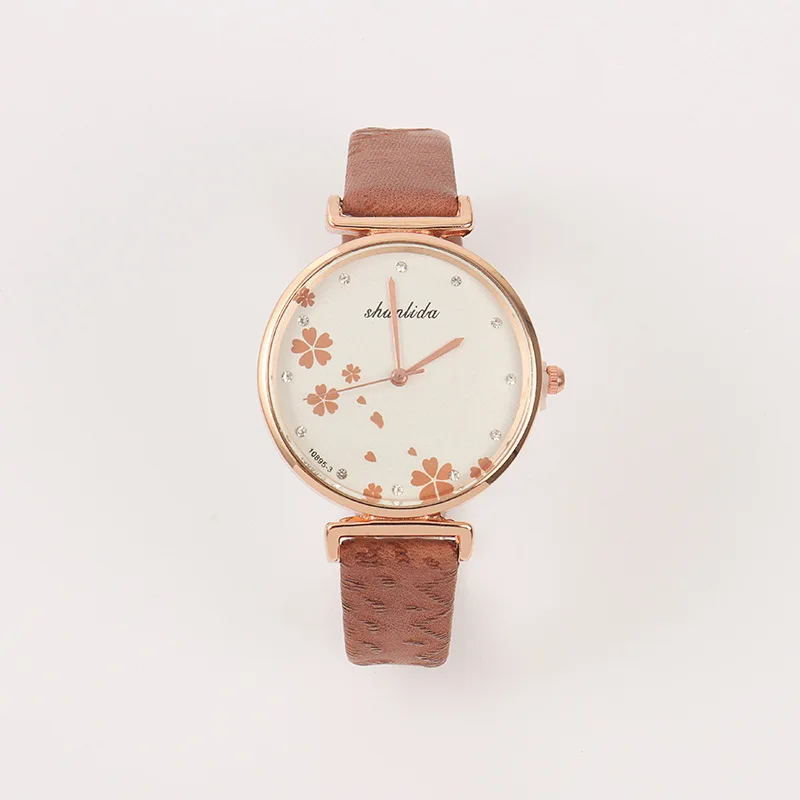 Classic Retro Women's Belt Quartz Wristwatches Female Fashion Elegant Watch Student Simple Quartz Wristwatches Clock Gifts