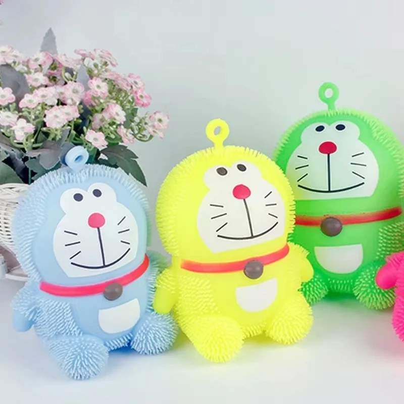 Cartoon Glowing Ugly Cute Caterpillar Toy With Flashing Colors Five Section Caterpillar Glowing Release Stress Relief Kneading