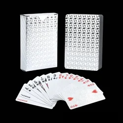 Silver Foil Playing Cards Poker Game Waterproof Plastic Poker Gift Collection Holiday Party  Activities Chess and Card Souvenirs