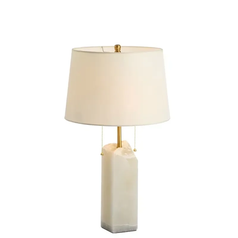 Modern European Alabaster Creative Gravel Table Lamp Touch Control DC 3000K Warm White Mini Living Room Study Bedroom view 5