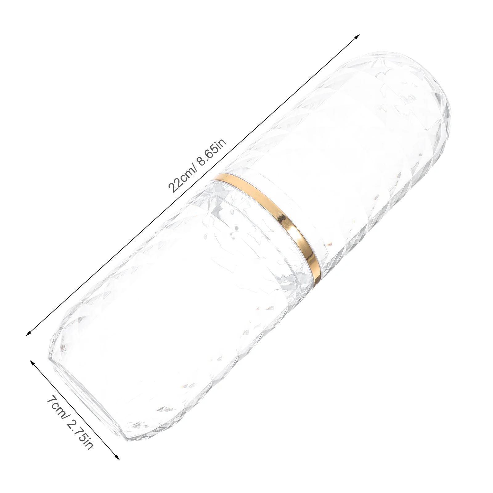 Portable Toiletry Organizer Box with Transparent Cups for Toothbrush Toothpaste Storage Travel Bathroom Countertop Use Plastic