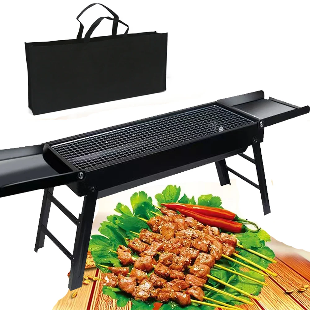 Portable Foldable Steel BBQ Grills for Patio Barbecue Charcoal Stove,Outdoor Camping Picnic