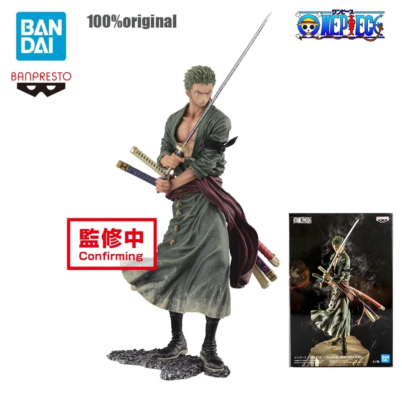 

In Stock Original BANDAI Banpresto One Piece Roronoa Zoro Stylist Photographer Figure 20Cm Anime Figurine Model Toy for Boy Gift