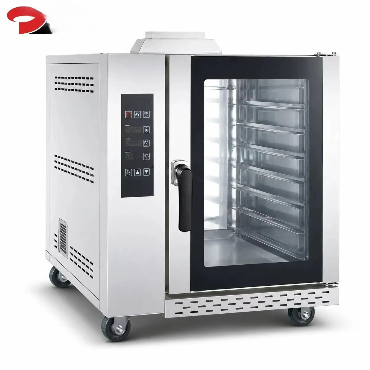 Horno Combinado de 5 Bandejas con Certificación CE ETL RCM, Horno de Vapor Estilo Unox, Horno de Convección para Pizza, Pastel y Pan, Equipo de Panadería