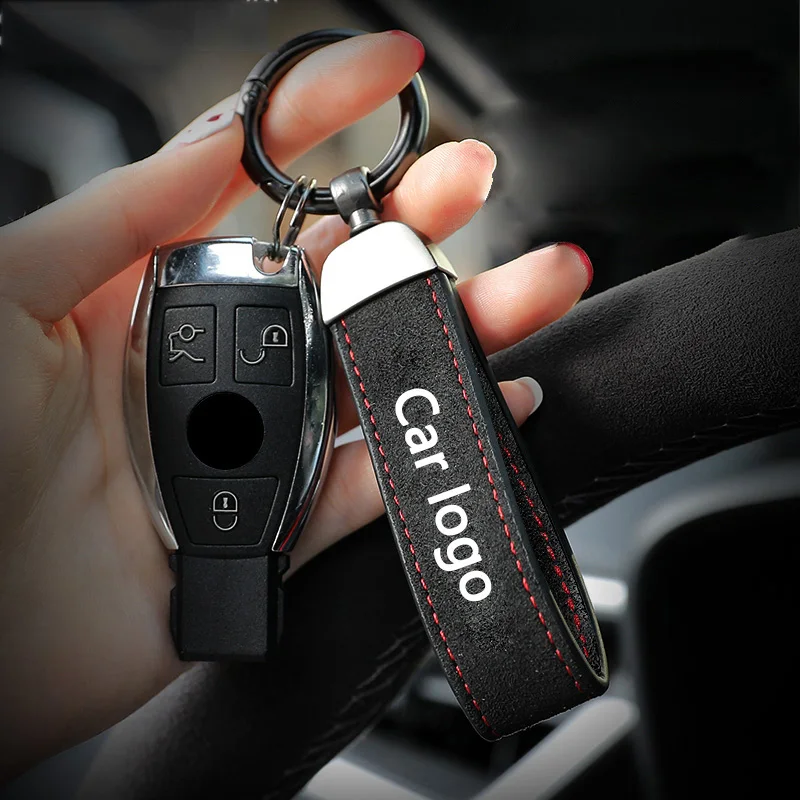 Suede Car Logo Keychain Pendant Keyring Hanging Men Gifts For Seat TOLEDO Leon EXEO Mk3 Mk2 5f Ateca Altea Fr 1m Arona Accessory