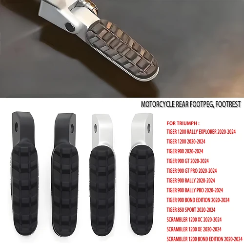 2020-2024 2021 2022 2023 para TIGER 850 SPORT TIGER 900 GT GT PRO RALLY Tiger 1200 reposapiés trasero de motocicleta pedales