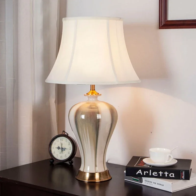 ALBERT Contemporâneo CeramicTable Lamp Criatividade Sala de estar Quarto Estudo Hotel Homestay Engenharia Luz de mesa