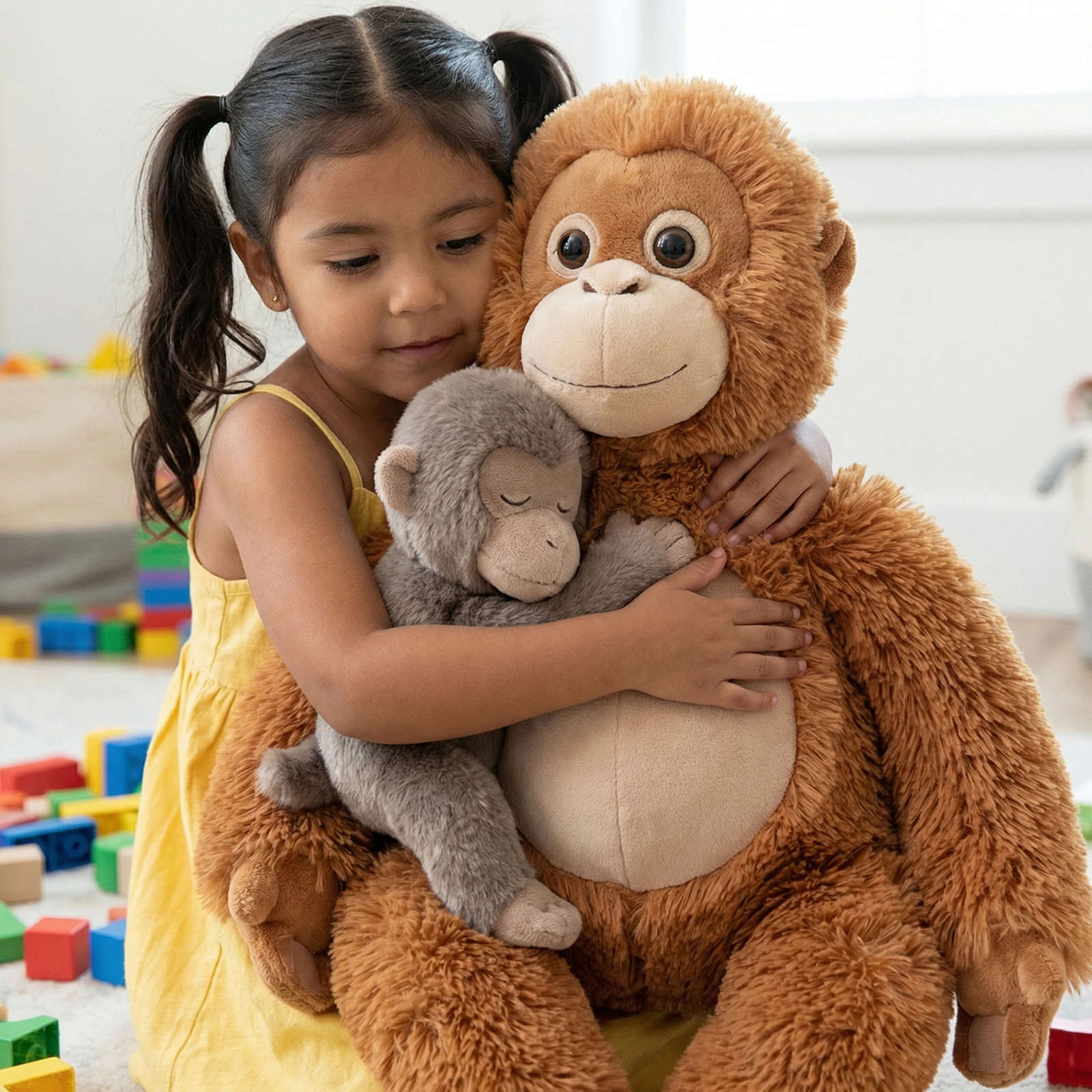 

Cute Monkey Stuffed Animal Soft and Cuddly Kawaii Plushies Hugging Toy Plush Doll Birthday Gifts Home Decor for Kids & Adults