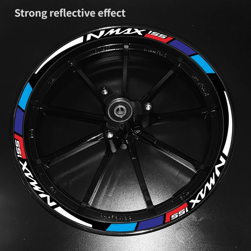 Motorcycle Wheel Sticker Rim Decal Scooter Stripe Tape Accessories Waterproof For NMAX 155 NMAX-155 2016-2019 2020 2022 2023