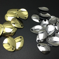 20Pcs 0.8G 0.5G Metal Fishing Lure Fishing Tool Rotating Glitter Accessories Gold And Silver Lure Water Droplet Iron Pieces