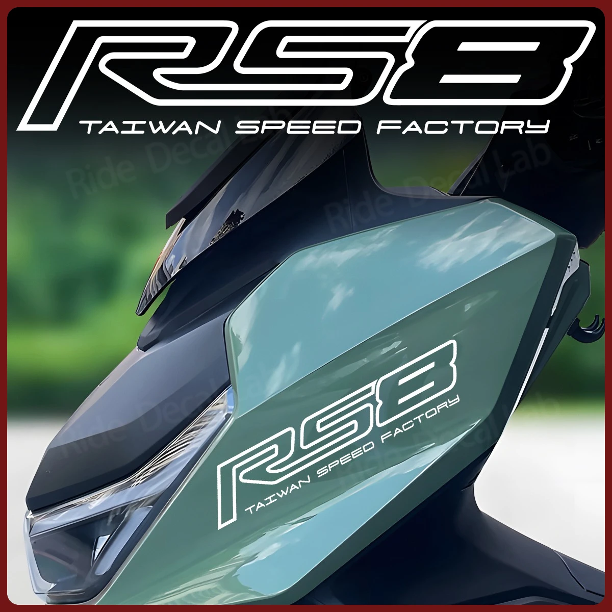 

RS8 TAIWAN SPEED FACTORY Custom Decal Vinyl Decal for Decorating The Sides of Motorcycle Body Panels