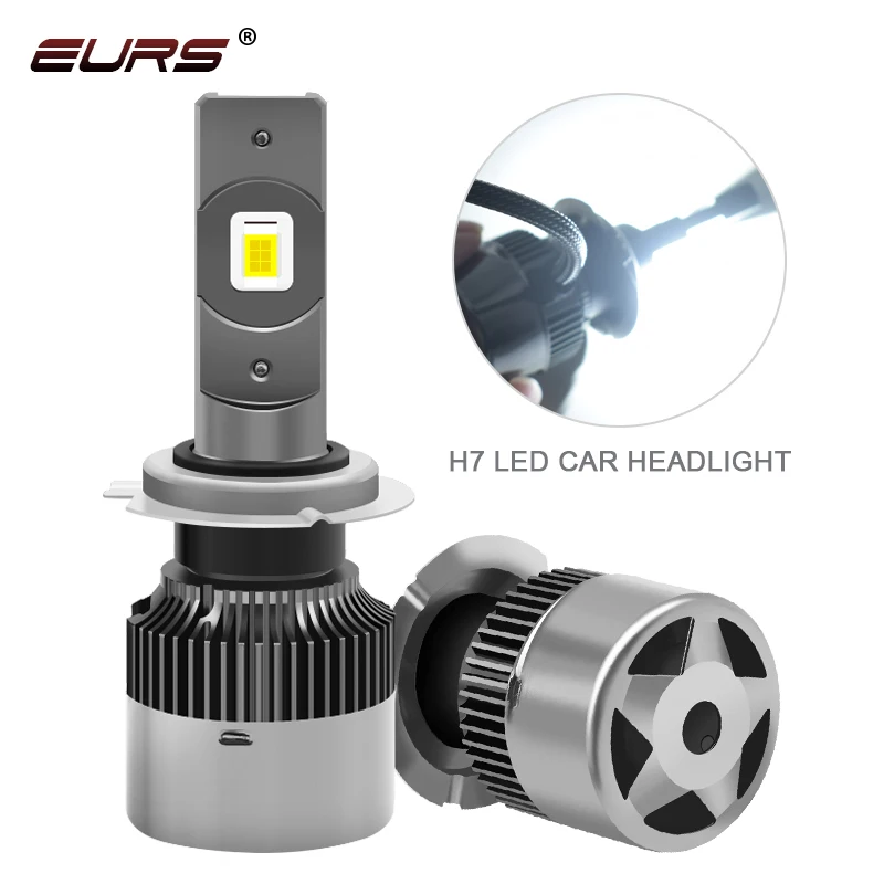 EURS H7 LED Car Headlight H11 H4 H1 9012 HB3 9005 HB4 9006 Headlamp H8 H9 Fog Lights Bulbs 150W 6000K Auto Lamp 48000LM 12V 24V