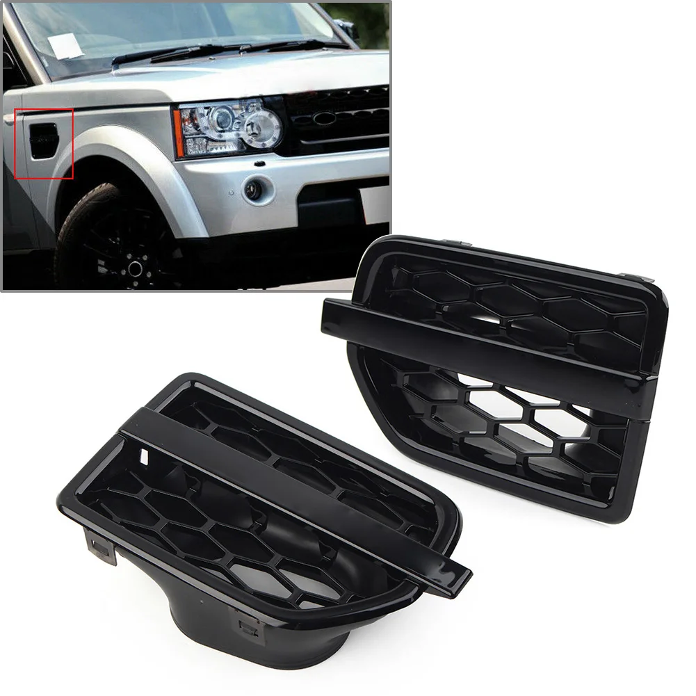 

Glossy Black Car Front Grille Air Intake Fender Vent Grill Left/Right For Land Rover LR4 2010 2011 2012 2013 2014 2015 2016