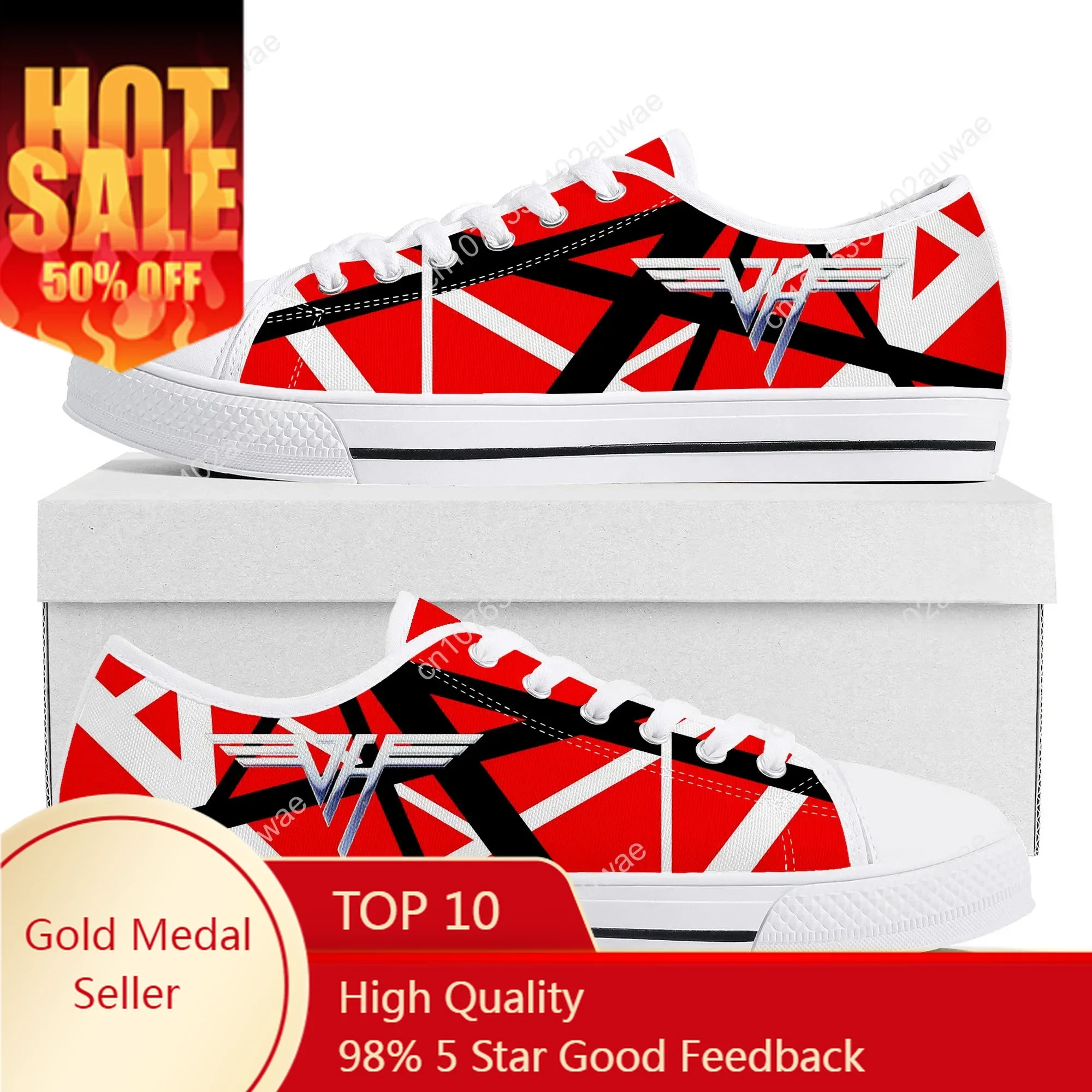 

Van Evh 5150 Stripes Halen Low Top High Quality Sneakers Mens Women Teenager Canvas Sneaker 1984 Casual Couple Shoes Custom Shoe