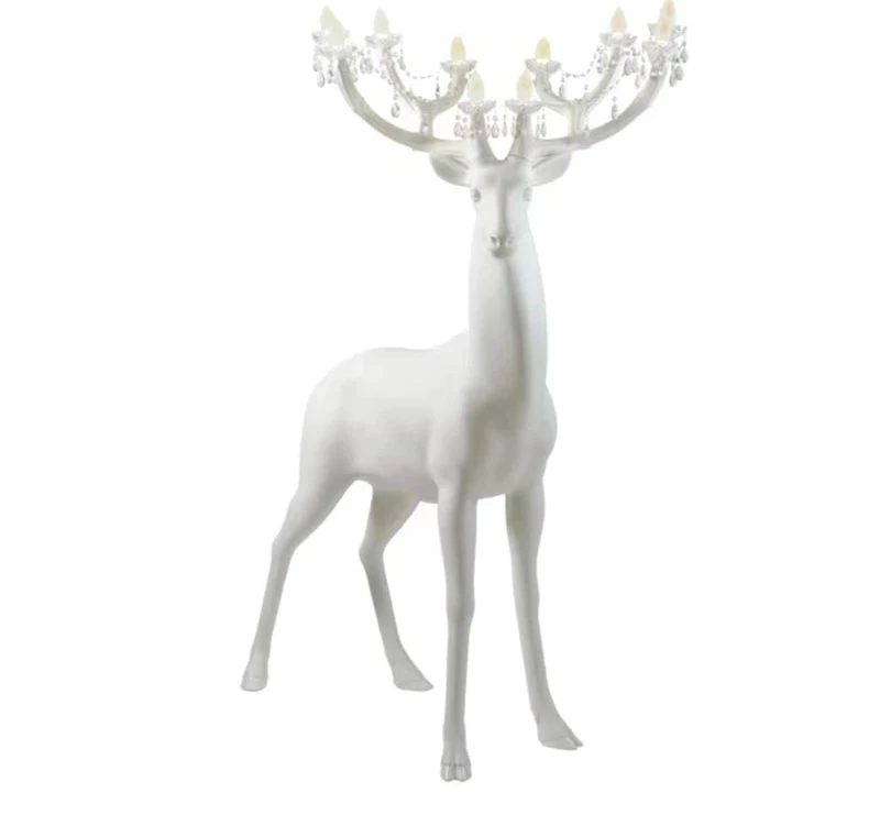 Outdoor Garden Sika Deer Elk Art Sculpture Animal Floor Giraffe Decoration Ornaments