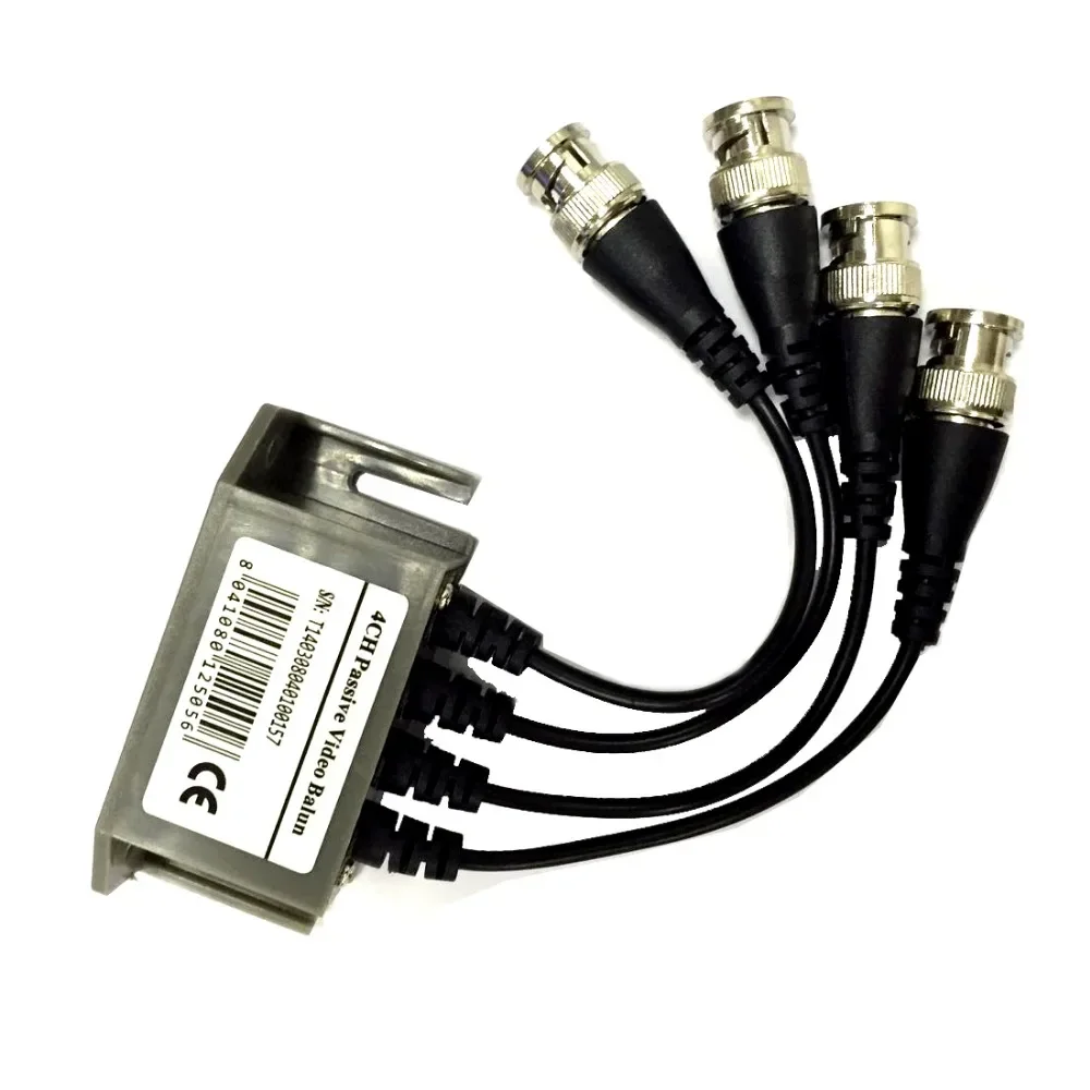 Imagem -04 - Balun de Vídeo Passivo 4ch hd Transceptor Bnc para Utp Rj45 Cctv Via Pares Torcidos para Ahd Tvi Cvi Câmera Dvr Sistema Cctv