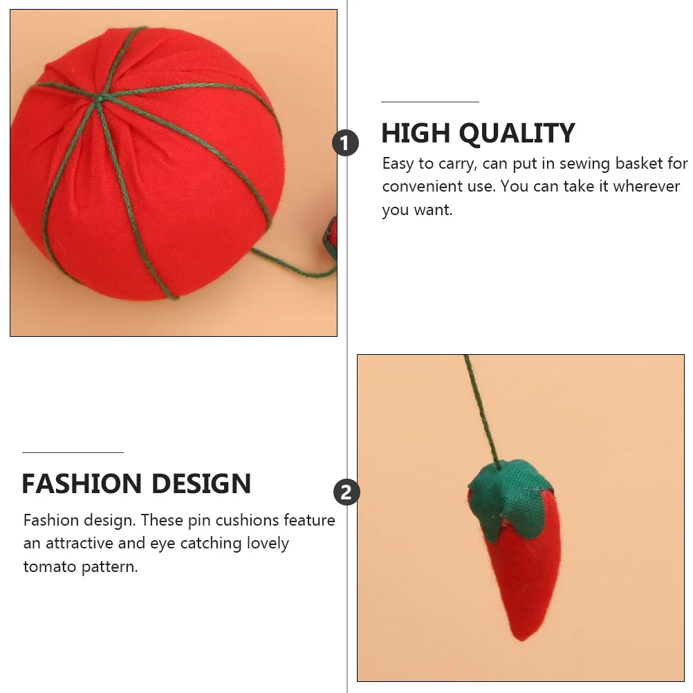 

10pcs Tomato Shaped Pin Cushion 5cm Sewing Needle Storage Quilting Craft Supplies Embroidery Helper Perfect Gift