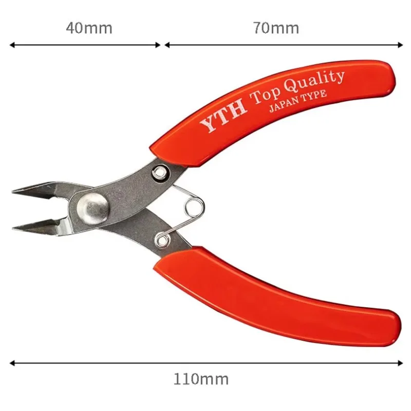 Japanese Style 106mm Wire Cutting Tools Red Mini Diagonal Pliers Multifunctional Electrician Cable Nippers For Jewelry Making