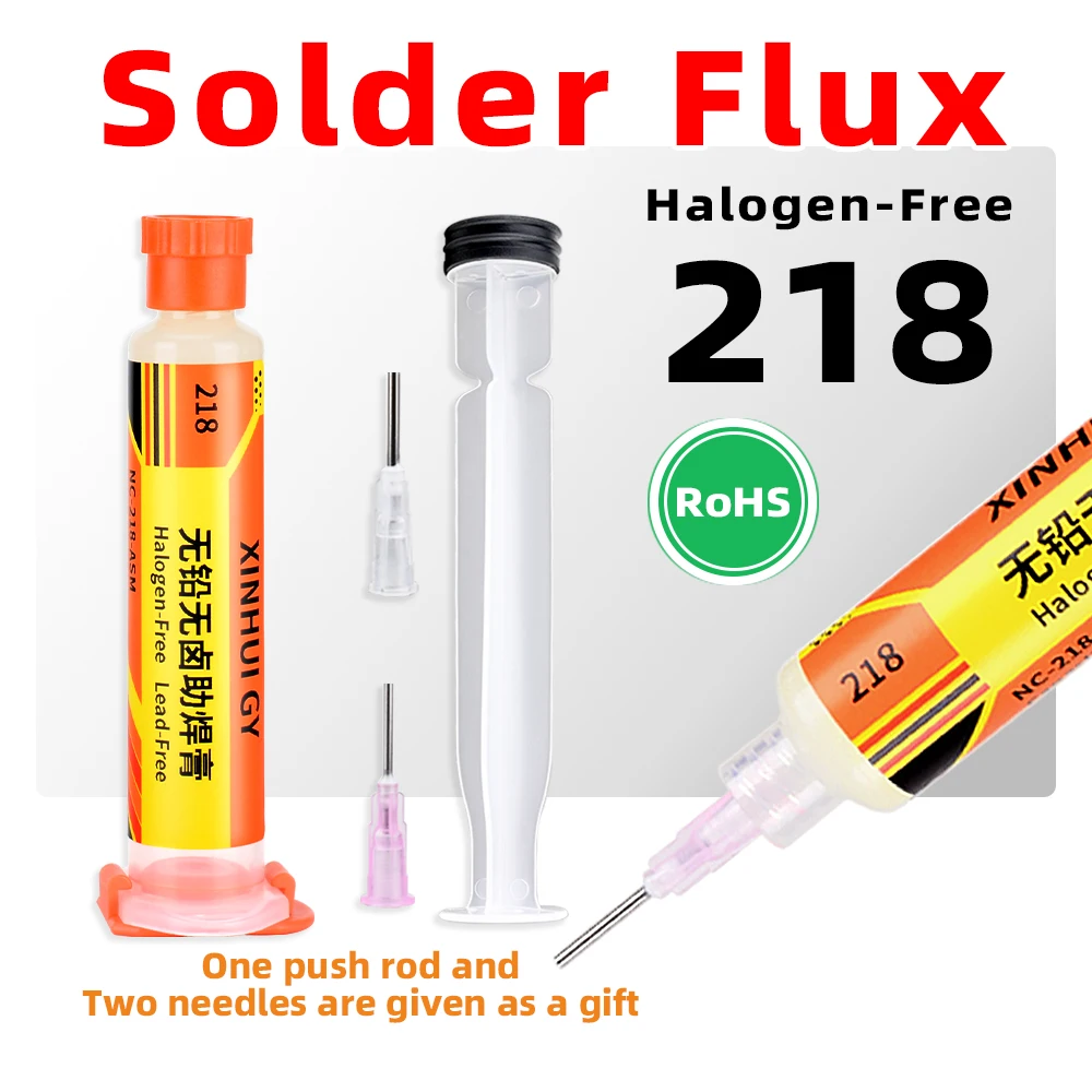 218 lead-free halogen solder needle tube solder paste rosin is suitable for BGA flux maintenance without washing