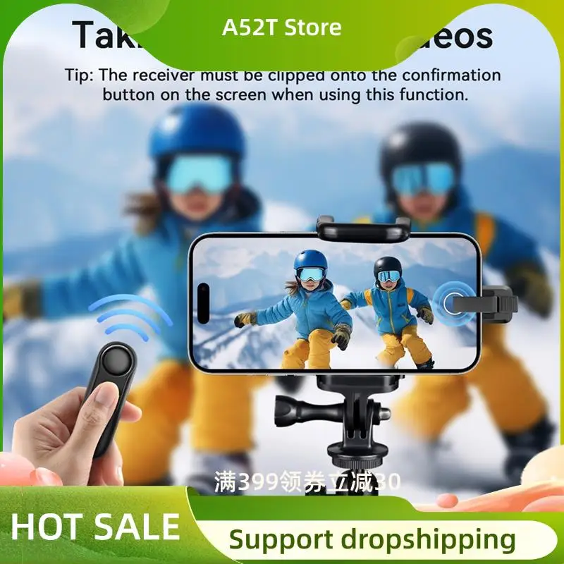A52T RF Camera Shutter Clicker For Camcorders, Wireless Control Page Turner Remote For Kindle Ereaders