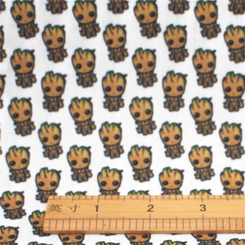 Half yard 45X145cm groot print fabric Polyester cotton Material Hat sofa ​mask Handmade  F1090