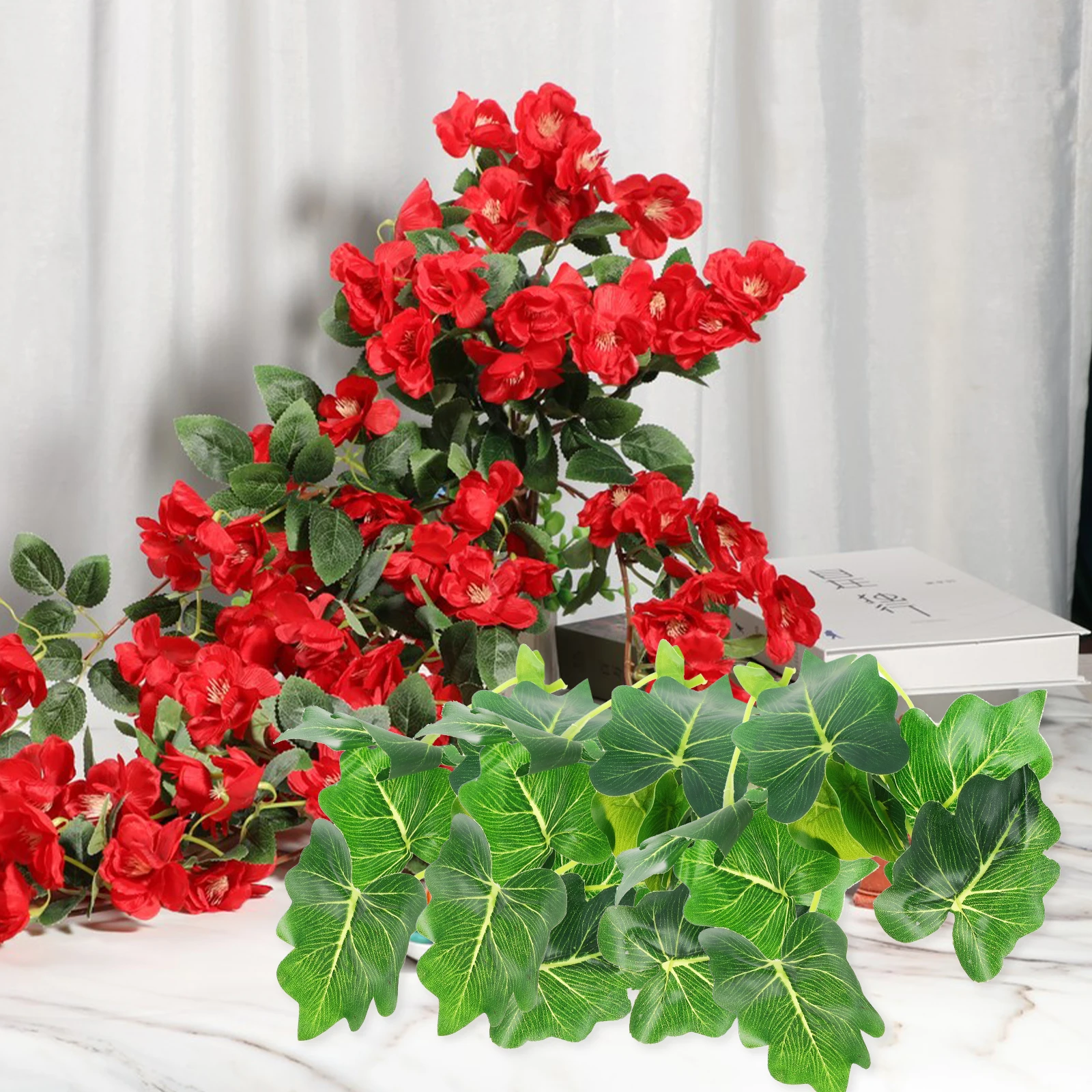 

5 Branches Faux Small Leaves Home Table Decor Artificial Greenery Lifelike Silk Craft Arrangement Easy Clean Durability