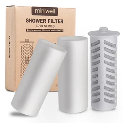 Replaceable Cartridges Replacements for miniwell Shower Filter L700 Series (Replacement- Double Filters)