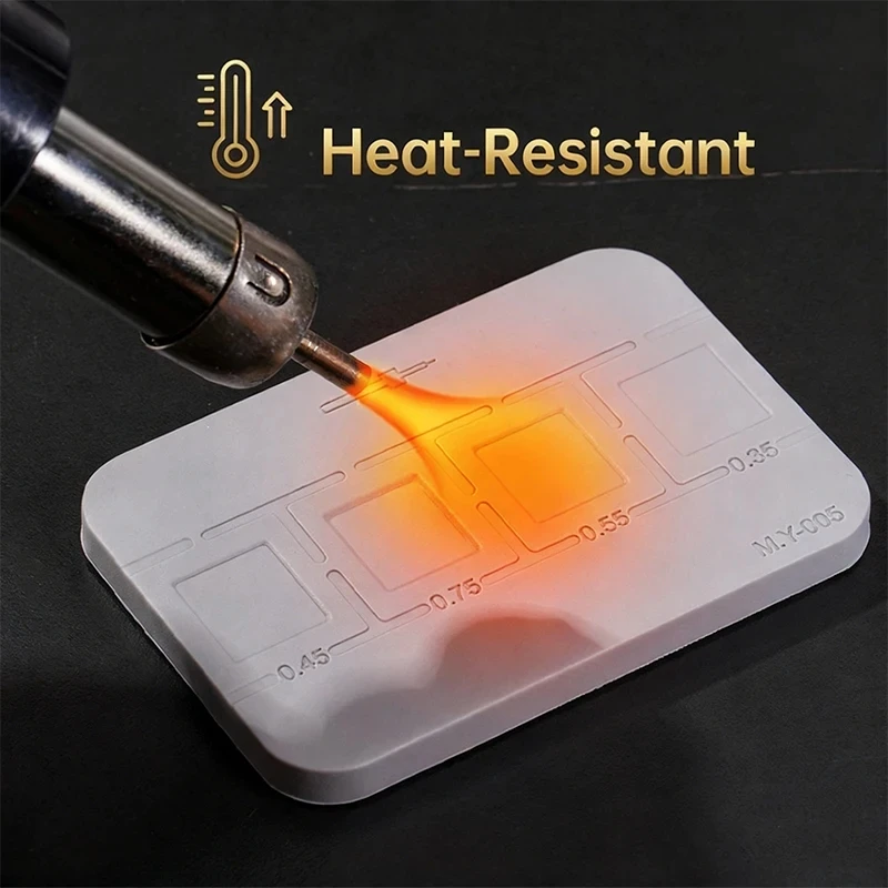 YCS Mr.Yang M.Y-005 High Temperature Resistant Magnetic Silicone Pad,for BGA Chip Reballing, Multi-Thickness Heat Resistant Mat