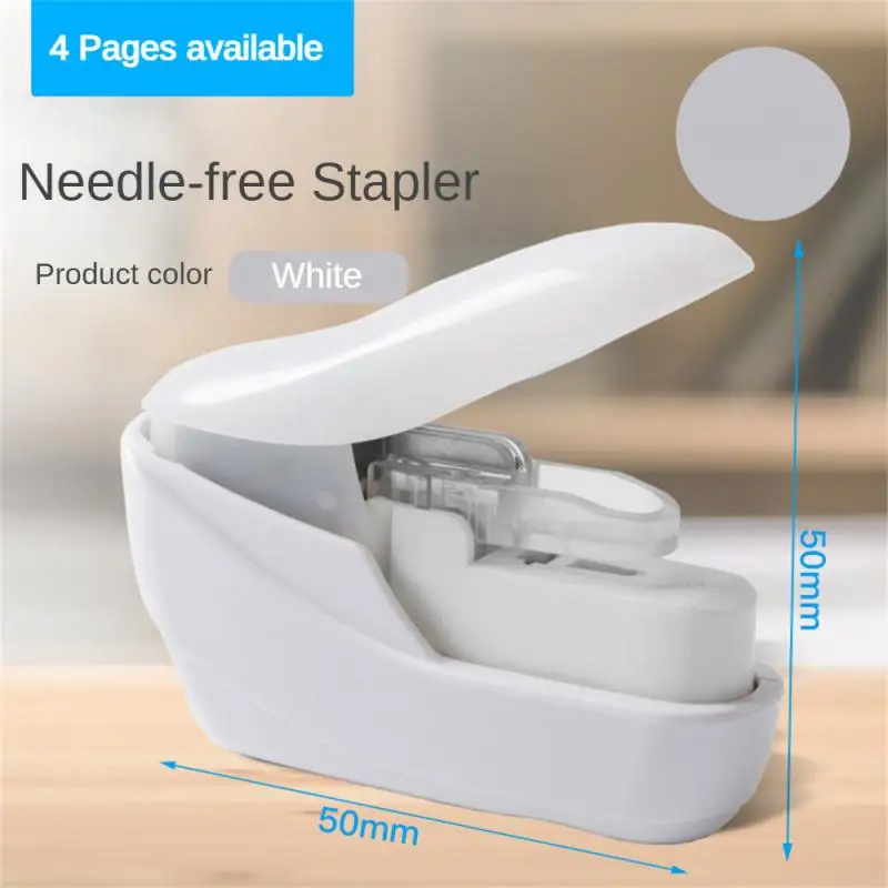 Mini Sem Unhas Fácil Grampeador Sem Esforço, Livro Grampear, Material de Encadernação, Material Escolar